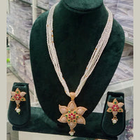 Manisha Jewellery Trendy Pota Stone  Pearl Long Necklace Set