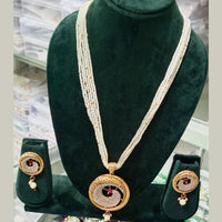 Manisha Jewellery Trendy Pota Stone  Pearl Long Necklace Set