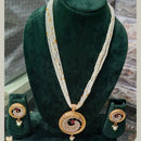 Manisha Jewellery Trendy Pota Stone  Pearl Long Necklace Set
