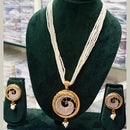 Manisha Jewellery Trendy Pota Stone  Pearl Long Necklace Set