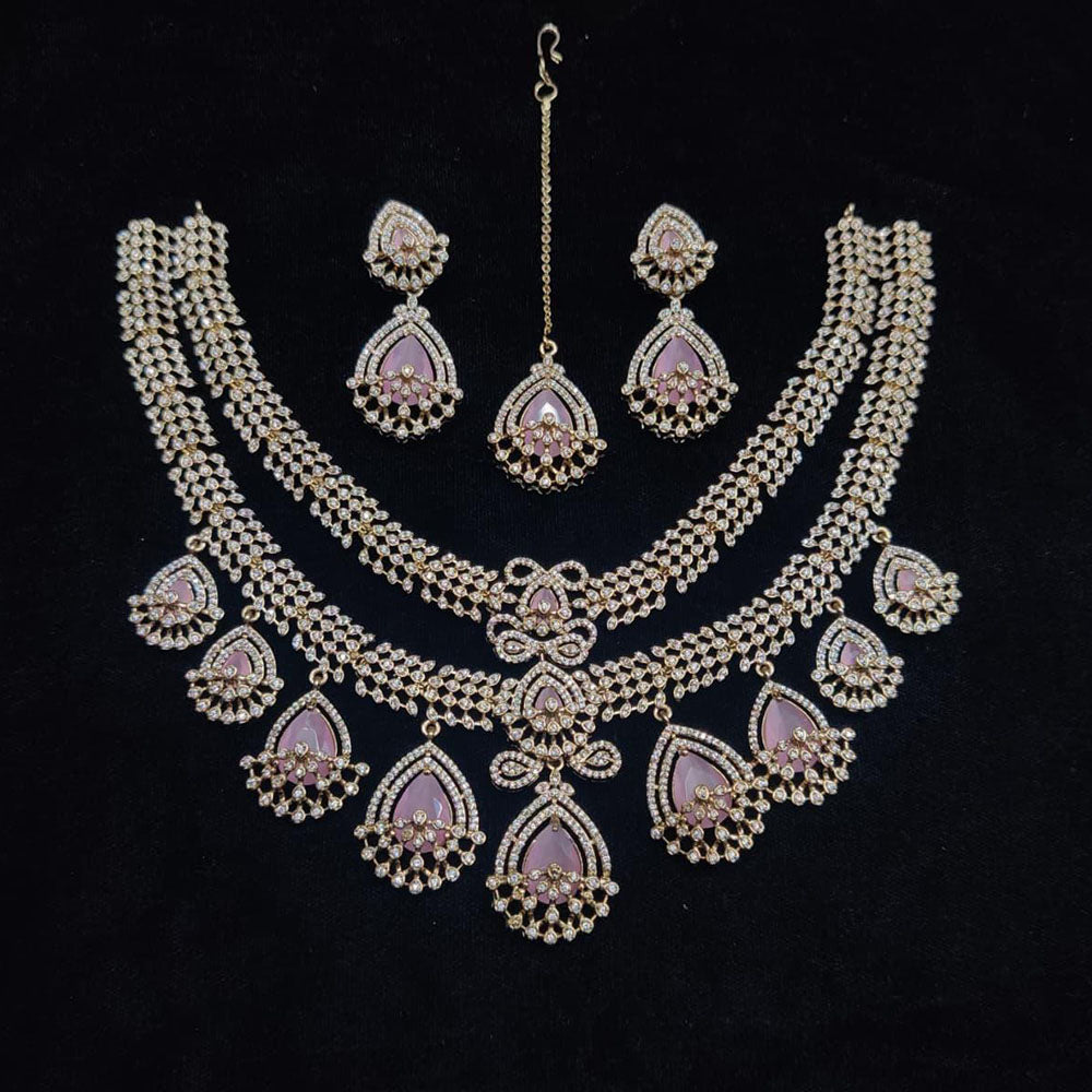 Manisha Jewellery Elegant American Diamond Necklace Set