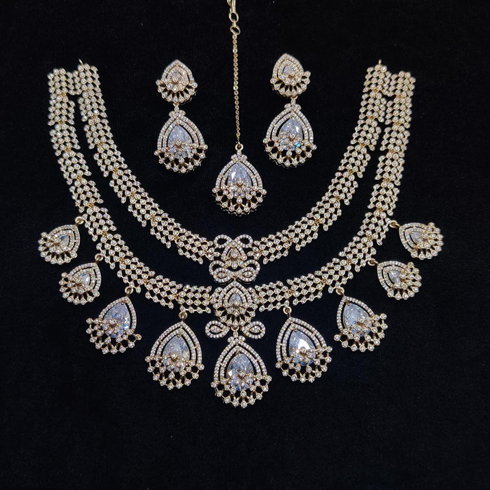 Manisha Jewellery Elegant American Diamond Necklace Set