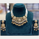 Manisha Jewellery Premium Pota Stone And Pearl Necklace Set
