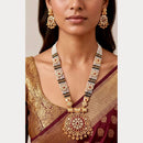 Manisha Jewellery Premium Pota Stone And Pearl Necklace Set