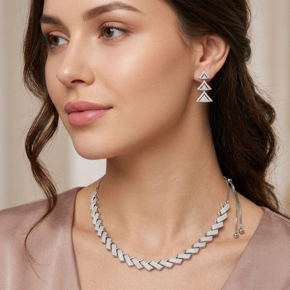 Manisha Jewellery Elegant Austrian Stone Necklace Set