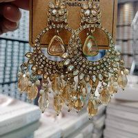 Manisha Jewellery Shiny Austrian Stone And Pearl Dangler Earrings