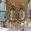 Manisha Jewellery Shiny Austrian Stone And Pearl Dangler Earrings