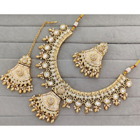 Manisha Jewellery Royal Pota Stone And Pearl Meenakari Necklace Set