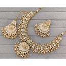 Manisha Jewellery Royal Pota Stone And Pearl Meenakari Necklace Set
