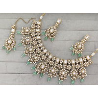 Manisha Jewellery  Royal Pota Stone And Pearl Necklace Set
