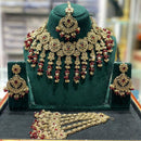 Manisha Jewellery Sparkling Crystal Necklace And Pearl Necklace Set
