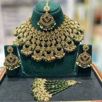 Manisha Jewellery Sparkling Crystal Necklace And Pearl Necklace Set