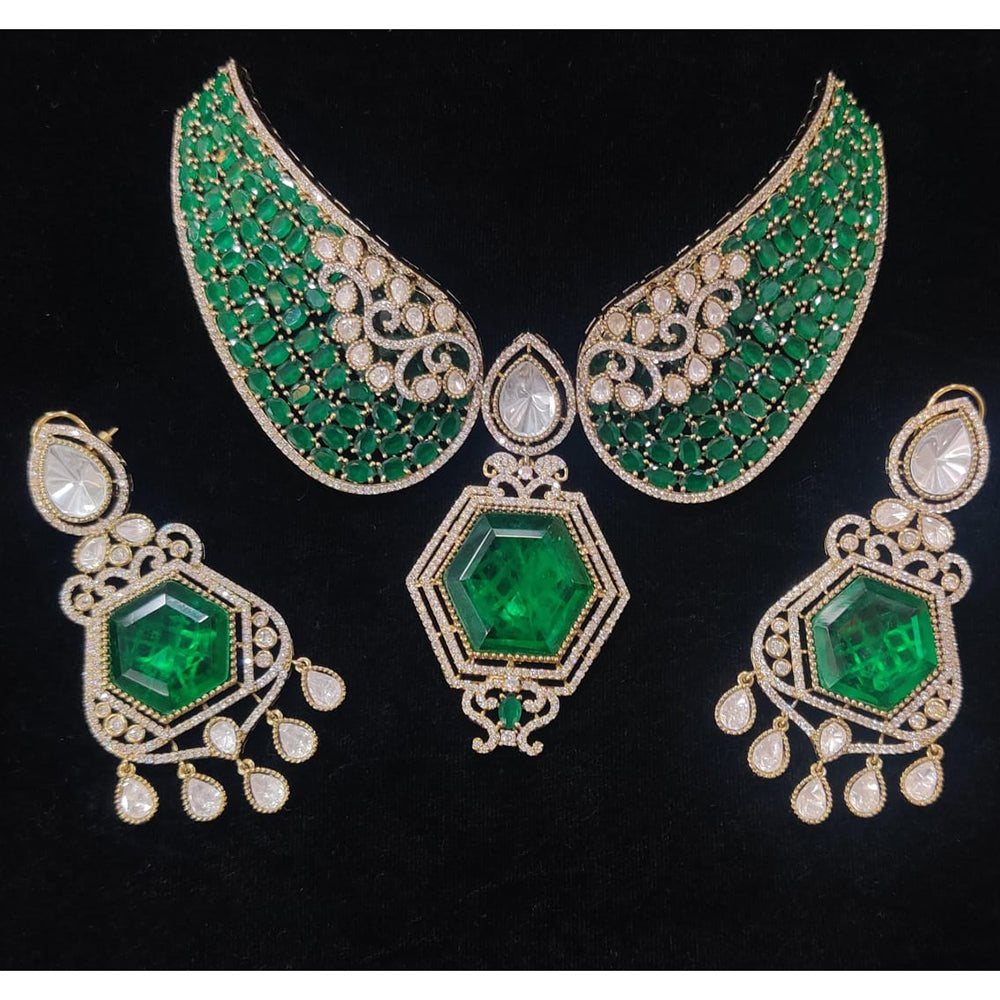 Manisha Jewellery Premium Polki Kundan Stone Choker Necklace Set