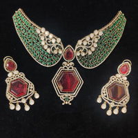 Manisha Jewellery Premium Polki Kundan Stone Choker Necklace Set