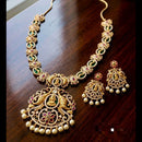 Manisha Jewellery Royal Pota Stone And Pearl Temple Necklace Set