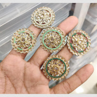 Manisha Jewellery Floral Crystal Stone Statement Ring for Women