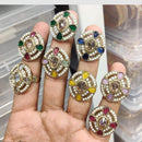 Manisha Jewellery  Crystal Stone And Pearl Statement Ring for Women