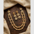 Manisha Jewellery Gold Plated Crystal Stone Double Necklace Set
