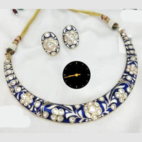 Manisha Jewellery Gold Plated Polki Kundan And Meenakari Necklace Set