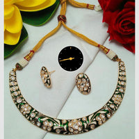 Manisha Jewellery Gold Plated Polki Kundan And Meenakari Necklace Set