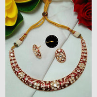 Manisha Jewellery Gold Plated Polki Kundan And Meenakari Necklace Set