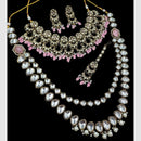 Manisha Jewellery Gold Plated Polki Kundan Pearl And Beads Necklace Set