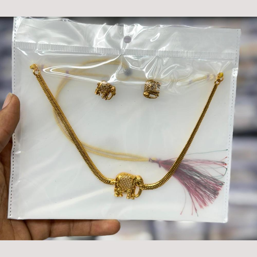 Manisha Jewellery Gold Plated Elephant Design Necklace Set