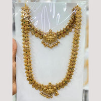 Manisha Jewellery Luxury Pota Stone And Pearl Temple Double Necklace Set