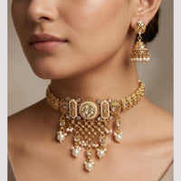 Manisha Jewellery Designer Kundan Stone Choker Necklace Set