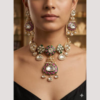 Manisha Jewellery Premium Polki Kundan Stone Choker Necklace Set