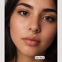 Manisha Jewellery Gold Plated Austrian Stone Nose Ring