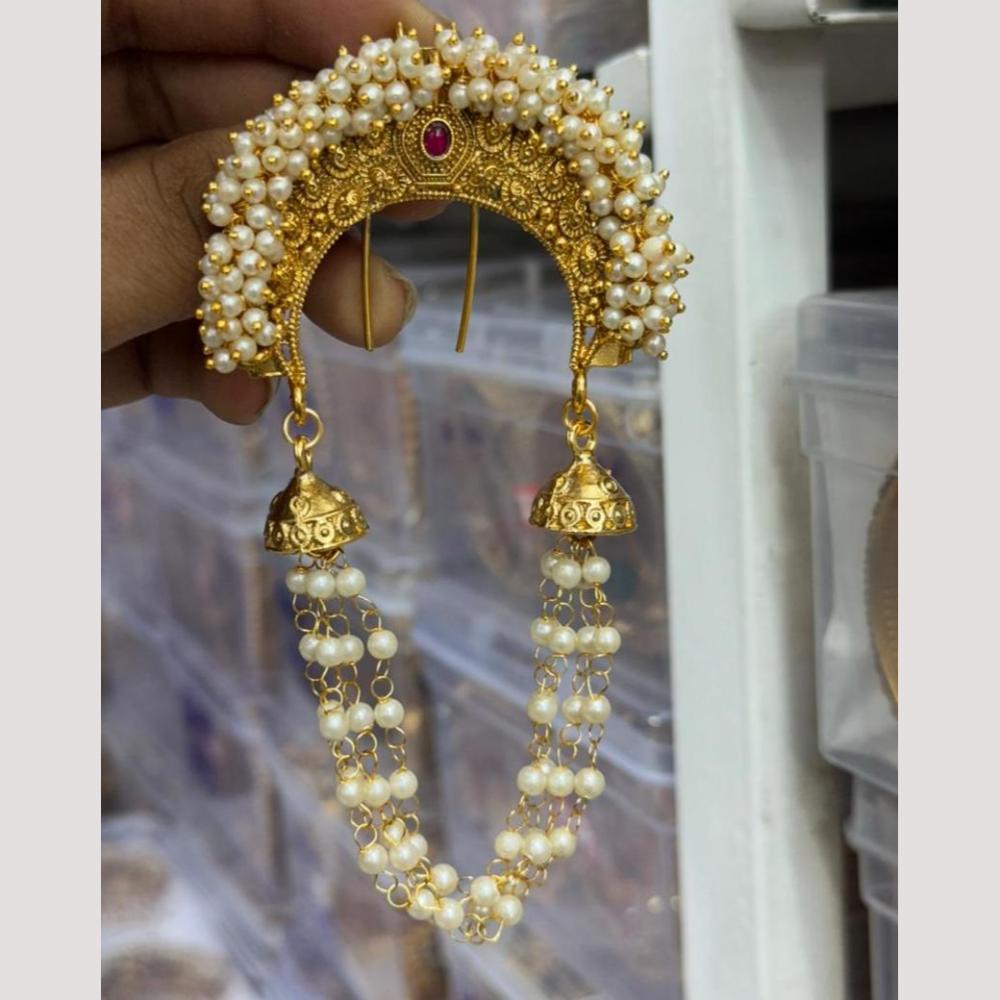 Manisha Jewellery Elegant Pota Stone And Pearl Hair Pins For Bridal , Festive  