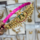 Manisha Jewellery Gold Plated Pota Stone Temple Kamarbandh