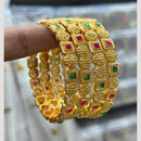 Manisha Jewellery Gold Plated Pota Stone Bangles Set
