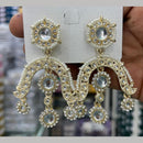 Manisha Jewellery Designer Kundan Stone And Pearl Danglers Earrings