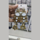 Manisha Jewellery Royal Ethnic Pota Stone And Ghungroo Jhumki Earrings