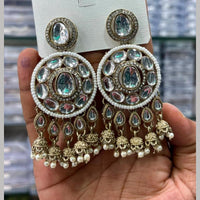 Manisha Jewellery Designer Kundan Stone And Pearl Jhumki Earrings