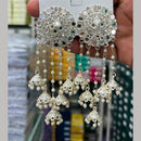 Manisha Jewellery Designer Mirror And Pearl Jhumki Earrings