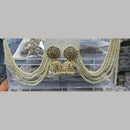 Manisha Jewellery Designer Austrian Stone And Pearl Kan Chain Jhumki Earrings