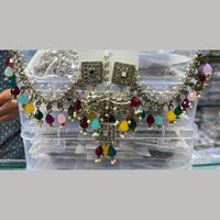 Manisha Jewellery Grand Mirror Beads Jhumki Earrings With Maangtikka