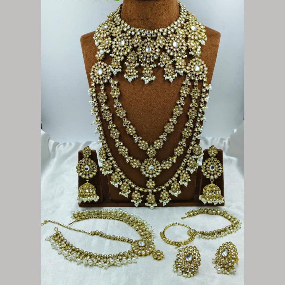 Manisha Jewellery Royal Kundan Stone And Beads Bridal Set