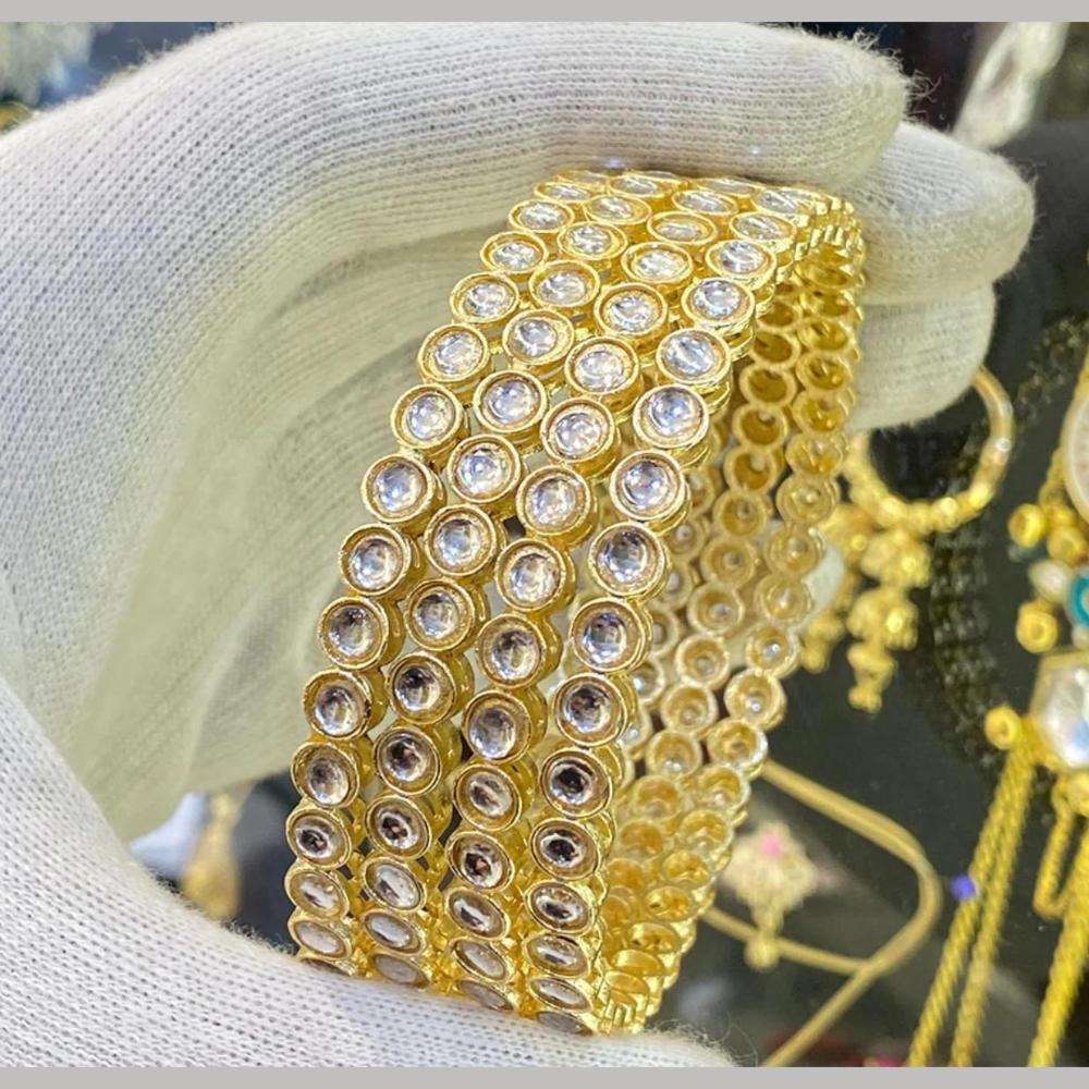 Manisha Jewellery Designer Kundan Stone Bangles Set