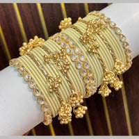 Manisha Jewellery Luxury Kundan And Pearl Kashmiri Chuda Bangles Set