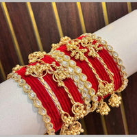 Manisha Jewellery Luxury Kundan And Pearl Kashmiri Chuda Bangles Set