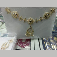Manisha Jewellery Premium Kundan Stone And Pearl Damini Maangtikka