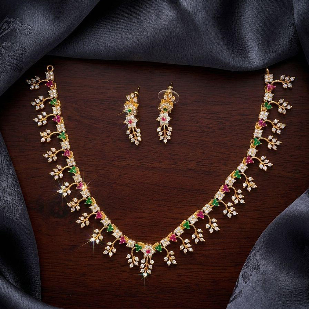Manisha Jewellery Royal Austrian Stone Designer Necklace Set