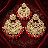 Manisha Jewellery Designer Crystal Stone Dangler Earrings with Matching Maangtikka