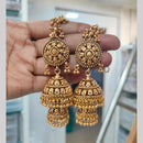Manisha Gold Plated  Kan Chain Jhumki Earrings