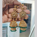 Manisha Gold Plated  Kan Chain Jhumki Earrings