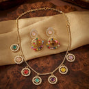 Manisha Gold Plated Crystal And Austrian Stone Necklace Set